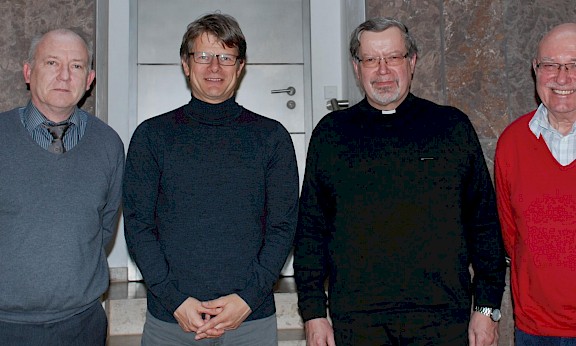 von links Dr. Daferner, Schulleiter van Neerven, Dekan Schänzle, Dr. Richter