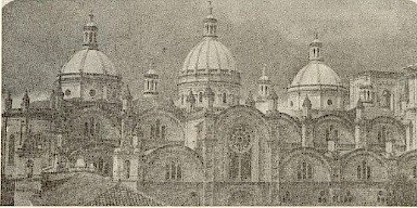 Der Dom von Cuenca - Unsere Foto-Ansicht erinnert an Kirchenbauwerke, die zur gleichen Zeit in Europa entstanden: die Kuppeln insbesondere erinnern an Kirchenbauten der Renaissance, die in der zweiten Hälfte des 19. Jahrhunderts zu einem architektonischen Vorbild wurde. Auch Elemente der Neugotik könnten in die Konzeption Stiehles eingeflossen sein. Um zu einem zutreffenden Urteil zu gelangen, müßte man sich freilich nicht nur auf einige Fotos, sondern auf den Augenschein selbst und auch auf die Baupläne Stiehles stützen können. - Eine Würdigung der architektonischen Leistung bei diesem Dombau Stiehles ist nicht einfach, weil der Zeitraum, in dem der Dom von Cuenca entstand, in den letzten Jahrzehnten von der Architekturgeschichte sehr stiefmütterlich behandelt wurde. Erst langsam bahnt sich eine neue Beurteilung dieser Kunstgeschichtsphase an, mit bedingt durch die Wahrnehmung, daß dem Überziehen der Landschaft mit monotonen funktionalistischen Betonklötzen der sogenannte historische Eklektizismus der damaligen Architektur weit vorzuziehen ist. Als Beispiel für jene überhebliche Architekturgeschichtsschreibung nach dem Zweiten Weltkrieg sei Heinrich Lützeler genannt, der es in seiner -Europäischen Baukunst im Überblick- ablehnt, sich überhaupt mit der Architektur der zweiten Hälfte des 19. Jahrhunderts zu befassen und von einem -Hexensabbat der Stile- spricht (Freiburg 1969, S. 233). (vf)
